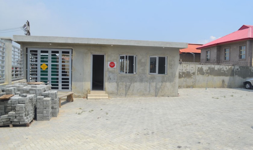 open plan office with warehouse