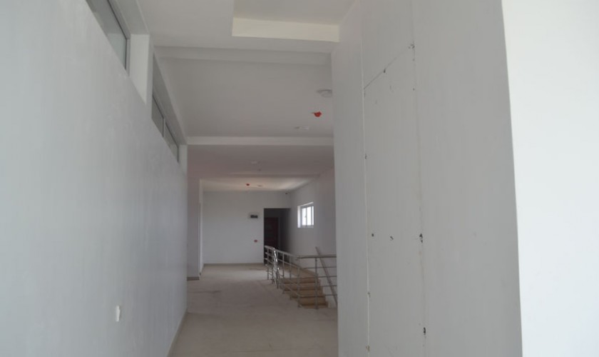 open plan office with warehouse