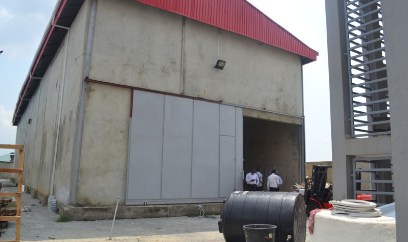 open plan office with warehouse